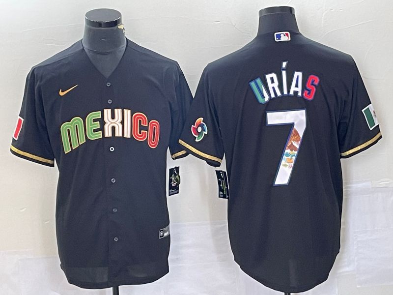 Men 2023 World Cub Mexico #7 Urias Black Nike MLB Jersey style 91814->more jerseys->MLB Jersey